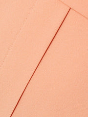 Flared Sleeves Wide Leg Pockets Solid Color Zipper V-Neck Jumpsuits