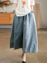 Artistic Retro Loose Wide Legs Elasticity Jean Pants