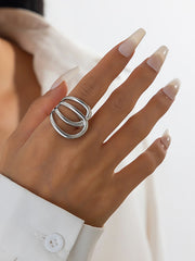 Geometric Shiny Irregularity Rings Accessories