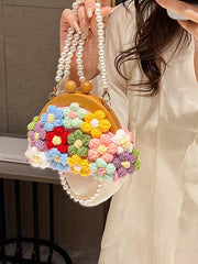 Chains Flower Shape Handbags Crossbody Bags