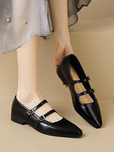 Pointed-Toe Shallow Cut Split-Joint Flat Shoes