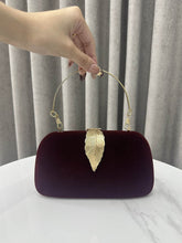 Chains Leaves Shape Lock Pleated Evening Bags & Clutches Crossbody Bags