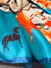 Contrast Color Printed Sun-Protection Shawl&Scarf