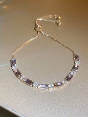 Adjustable Geometric Rhine Stones Shiny Bracelet Accessories