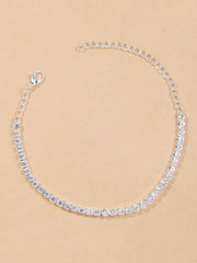 Simple Shiny Rhinestone Footchain