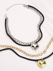 Chains Heart Shape Necklaces Accessories Choker Necklace