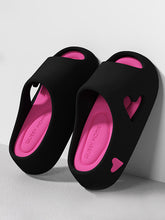 Contrast Color Hollow Open Toe Slippers Platform Shoes