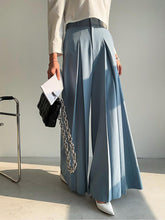 Pleated Solid Color High Waisted Wide Leg Trousers Casual Pants Bottoms
