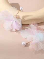 Three-Dimensional Flower Drop Earrings
