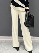 Solid Color High Waisted Loose Trousers Pants