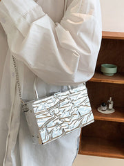 Chains Solid Color Handbags Crossbody Bags