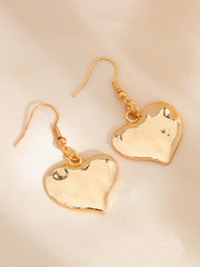 Chains Geometric Heart Shape Normcore Drop Earrings