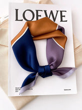 Color-Block Square Vintage Scarf
