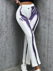 Printed Split-Joint Bodycon Trousers Pants
