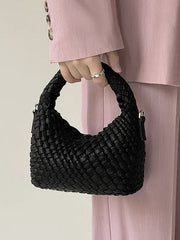 Cute Solid Color Woven Handbags Bags