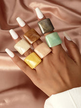 Original Vintage 6 Colors Acrylic Geometric Ring