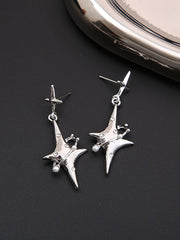 Geometric Star Shape Normcore Drop Earrings