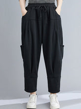 Casual Split-Joint Drawstring High Waisted Harem Pants