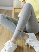 Casual Skinny Leg Letter Print Solid Color Leggings