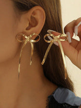 Bowknot Solid Color Drop Earrings