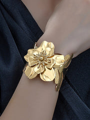 Flower Shape Hollow Solid Color Bracelet Accessories