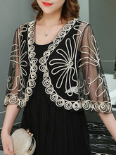 Gauze See-Through Plus Size Sleeveless V-Neck Outerwear