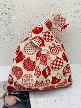 Cartoon Printed Cute Woven Handbag Bags