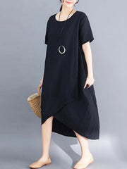 Casual Split-joint Midi Dress