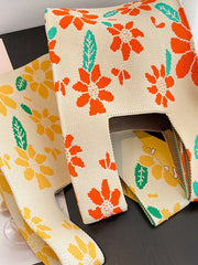 Floral Printed Woven Handbag Bags Accessories