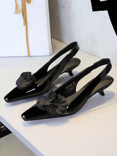 Elasticity Flower Shape Pointed-Toe Split-Joint Sling Shoes Pumps