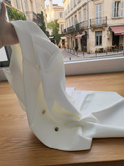 Asymmetric Buttoned Double-Breasted Solid Color Split-Joint Irregularity Long Sleeves Peaked Collar Mini Dresses Blazer