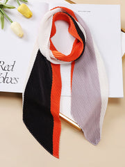 Casual Pleated Contrast Color Shawl&Scarf