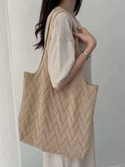 Casual Weave Solid Color Bags Accessories