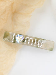 Geometric Rhine Stones Solid Color Hair Clips