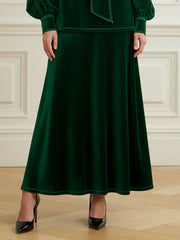 A-Line Loose Solid Color Skirts Bottoms