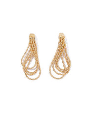 Stylish Selection Tasseled Brass Drop Earrings