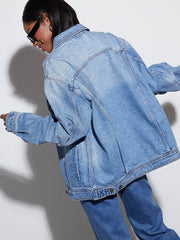Split-Joint Long Sleeves Loose Lapel Outerwear Jackets
