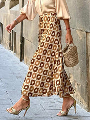 Polka-Dot High Waisted Loose Skirts