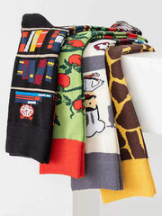 Contrast Color Sweat-Absorbing Socks Accessories
