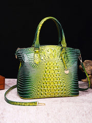Alligator Print Pleated Split-Joint Handbags Bags