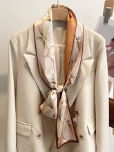 Contrast Color Floral Printed Scarf Hair Band