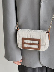Mini Contrast Color Woven Strap Bags Handbags Crossbody Bags