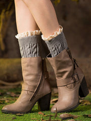 Original Creation Keep Warm Hollow Jacquard Leg Warmers Accessories