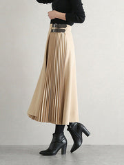 Graceful A-Line Pleated Skirt