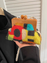 Contrast Color Zipper Handbags Crossbody Bags