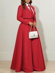 Long Sleeves Skinny Solid Color Notched Collar Blazer Outerwear