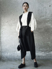 Solid Linen Loose Harem Pants