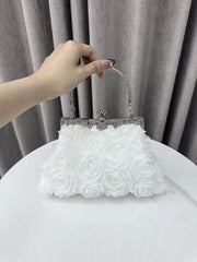 Flower Shape Lock Shiny Mini Bags Evening Bags & Clutches