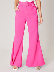 High Waisted Loose Solid Color Pants Trousers