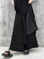 Asymmetric Split-Joint Loose Wide Leg Trousers Pants